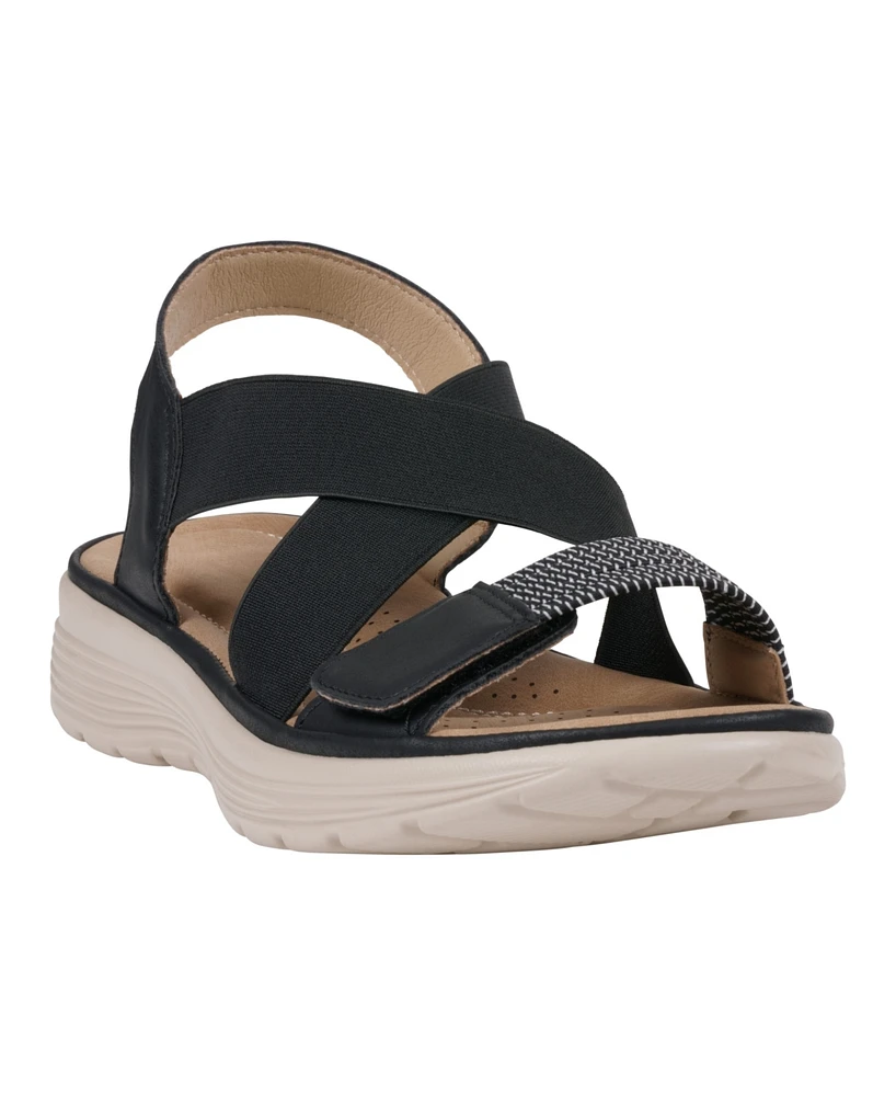 Gc Shoes Women's Ariel Elastic Comfort Flat Sandals