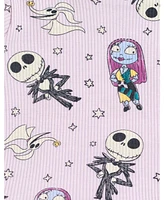 Nightmare Before Christmas Little Girls Ribbed Peplum T-Shirt and Shorts Outfit Set