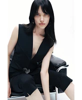 Nocturne Women's Metal Accessory Detailed Vest