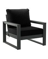 Outdoor Modern 3-Piece Hdpe Patio Sofa Set with Side Table