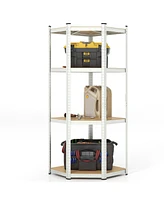 4-Tier Corner Shelving Unit Adjustable Garage Storage Utility Rack for Warehouse