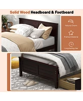 Twin Bed Frame with Storage Drawers