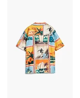 Desigual Boys Boys's Tropical postcards shirt