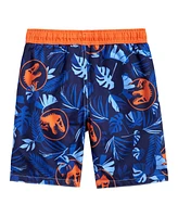 Jurassic Park Big Boys T-Rex Upf 50+ Swim Trunks Bathing Suit