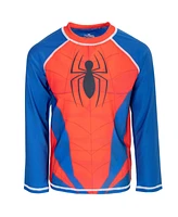 Spider-Man Boys Marvel Avengers Rash Guard Swim Shirt