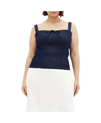 City Chic Plus Abbie Denim Top