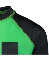 Minecraft Boys Rash Guard Swim Shirt