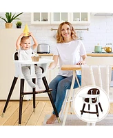 3-In-1 Adjustable Baby High Chair with Soft Seat Cushion for Toddlers