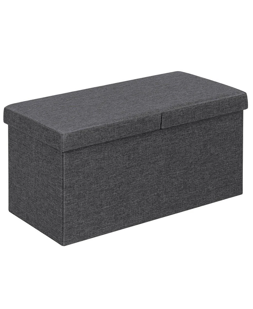 30 Inch Folding Storage Ottoman with Lift Top