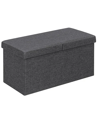 30 Inch Folding Storage Ottoman with Lift Top