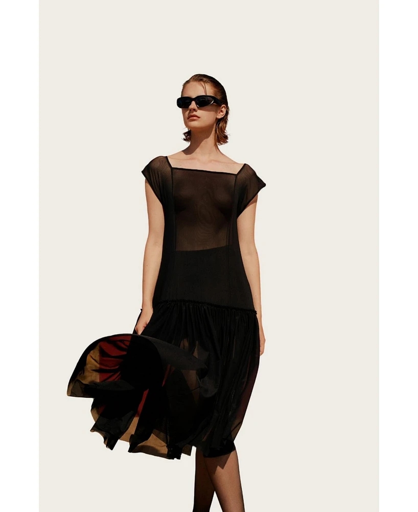 Pcfg Women's Free Heaven Transparent Dress