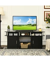 63 Inch Tv Entertainment Console Center with 2 Cabinets