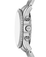 Michael Kors Women's Ritz Chronograph Silver-Tone Stainless Steel Watch, 35mm