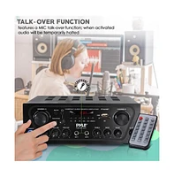 Pyle 250W Bluetooth Compact Home Audio Amplifier - PTA24BT