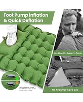 Ropoda Extra Thick Inflatable Sleeping Pad with Pillow