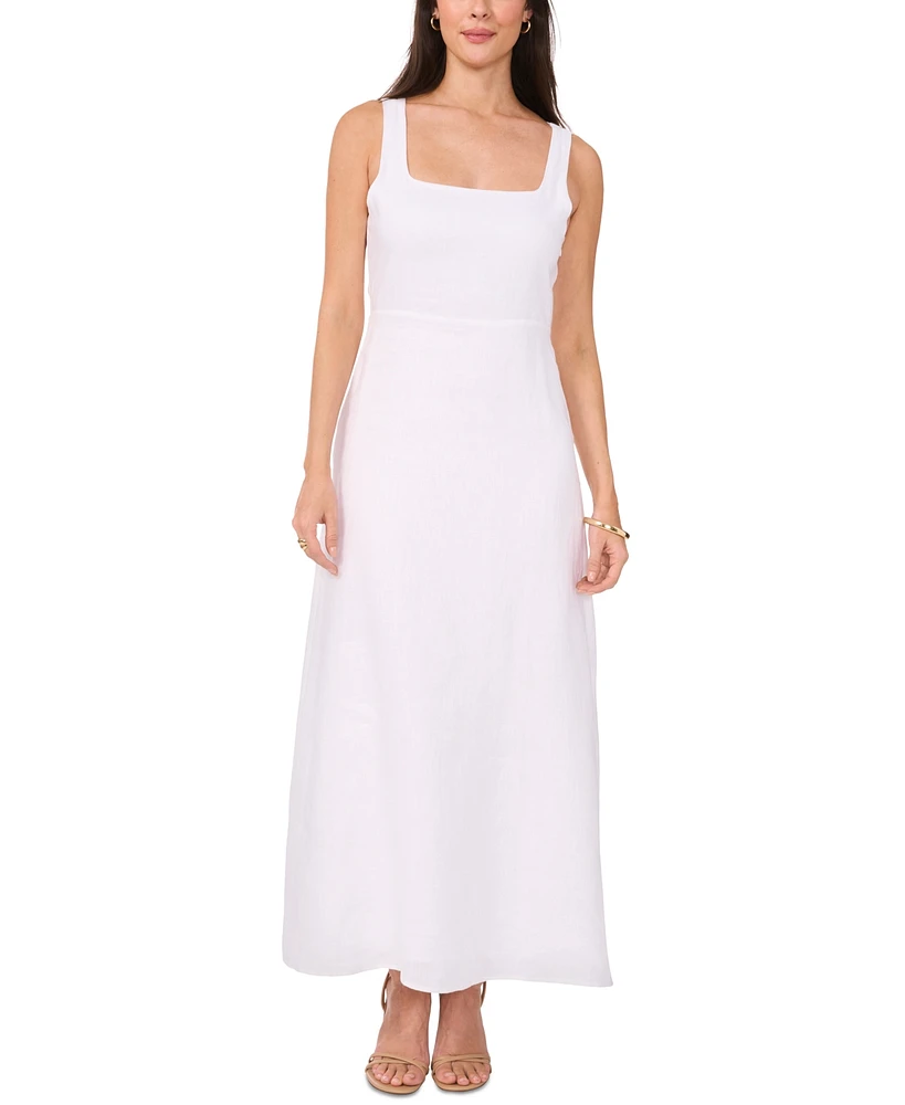 Vince Camuto Women's Square-Neck Linen-Blend Maxi Dress