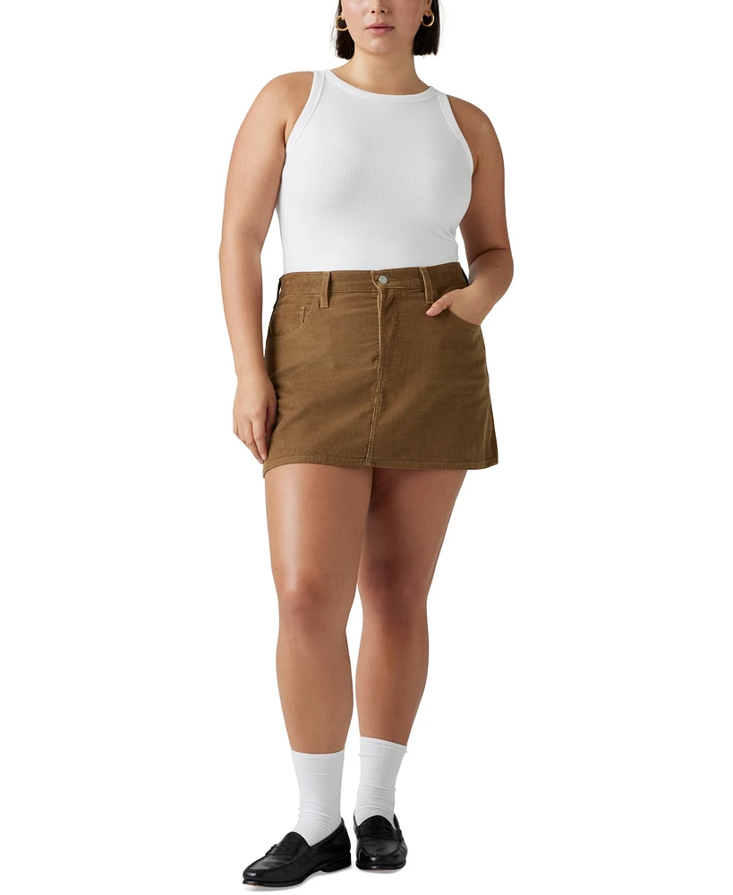 Levi's Women's Icon Cotton High-Rise Denim Miniskirt