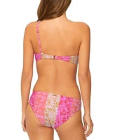 Raisins Juniors Shine On Convertible One Shoulder Bikini Top Sunday Ruched Side Bikini Bottoms