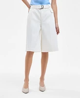 Hugo Women's Cotton High-Rise Denim Bermuda Shorts