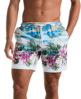 Original Penguin Men's Hibiscus Printed Swim Shorts