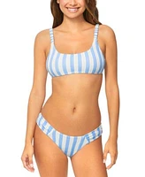 Raisins Juniors Golden Bralette Bikini Top Sunday Ruched Side Bikini Bottoms