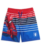Spider-Man Boys Marvel Avengers Spidey and His Amazing Friends Upf 50+ Swim Trunks to