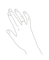 Bling Jewelry Cz Cubic Zirconia Stackable Eternity 2MM Band Ring Gold Plated .925 Sterling Silver