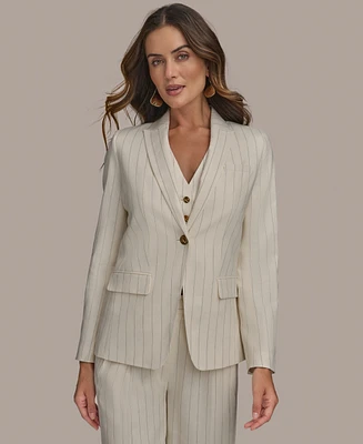 Donna Karan New York Women's Pinstriped Blazer, Regular & Petite