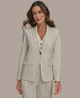 Donna Karan New York Women's Pinstriped Blazer, Regular & Petite