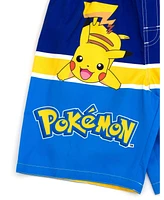 Pokemon Boys Pikachu Compression Upf 50+ Swim Trunks Bathing Suit