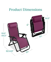 Best Choice Products Oversized Zero Gravity Chair, Folding Recliner w/ Removable Cushion