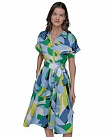 Karl Lagerfeld Paris Women's Printed Shirtdress