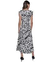 Karl Lagerfeld Paris Women's Printed Maxi Dress