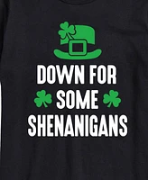 Airwaves Men's St Patrick's Down For Shenanigans Short Sleeve T-Shirt