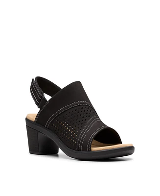 Clarks Collection Women's Emily2 Mist Block Heel Sandals