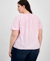 Style & Co Plus Applique Top, Exclusively at Macy's