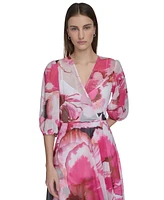 Calvin Klein Women's Floral Chiffon High-Low Dress