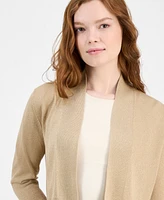 Kasper Women's Kissing-Front Cropped Shrug Cardigan