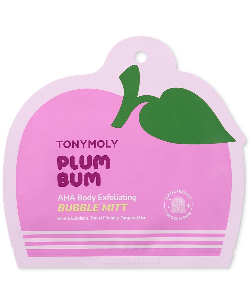 Tonymoly Plum Bum Aha Body Exfoliating Bubble Mitt