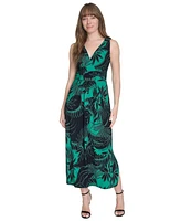 Tommy Hilfiger Women's Floral-Print Sleeveless Ruched Dress
