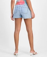Bar Iii Womens Mesh Tee Bling Denim Shorts Exclusively At Macys