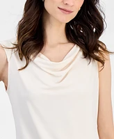 Kasper Women's Sleeveless Cowlneck Blouse