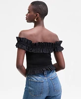 On 34th Women's Off-The-Shoulder Smocked Top, Exclusively at Macy's