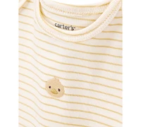 Carter's Baby Little Hooded Cardigan, Duck Bodysuit & Pants, 3 Piece Set
