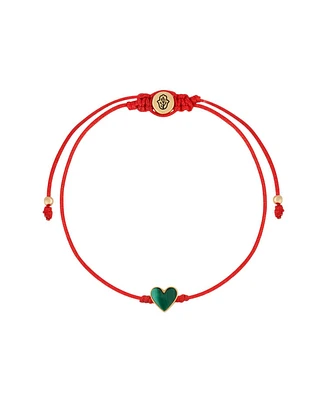 Lucky in Love - Malachite Red String Bracelet