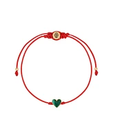 Lucky in Love - Malachite Red String Bracelet