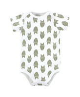 Hudson Baby Boys Cotton Bodysuits, Modern Dino, Preemie