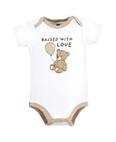 Hudson Baby Boys Cotton Bodysuits, Dreamy Teddy, 9-12 Months