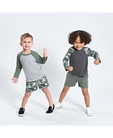 Gerber Baby Boys 3-Pack Pull-On Knit Shorts, Gray & Black, 18 Months