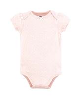 Hudson Baby Girls Cotton Bodysuits, Daddys Sweetheart, Preemie